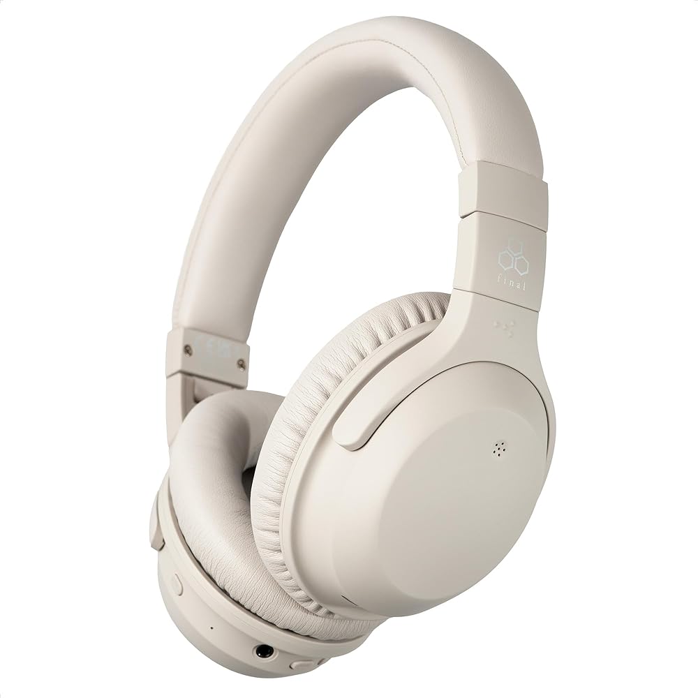 

Final UX2000 Bluetooth 5.3 Noise Cancelling Headphones 60h Playback Time Cream