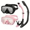 Maschera subacquea Set boccaglio per adulti Vetro temperato Attrezzatura professionale per snorkeling panoramico Kit per allenamento nuoto Snorkeling