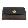 Coach Borsa a tracolla in tela e pelle con stampa monogramma C classica, catena staccabile, borse da donna, nero 24280-IMAA8