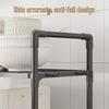 Multi-layer Kitchen & Bathroom Floor Storage Rack: Punch-free, Microwave Oven Compatible Shelves.