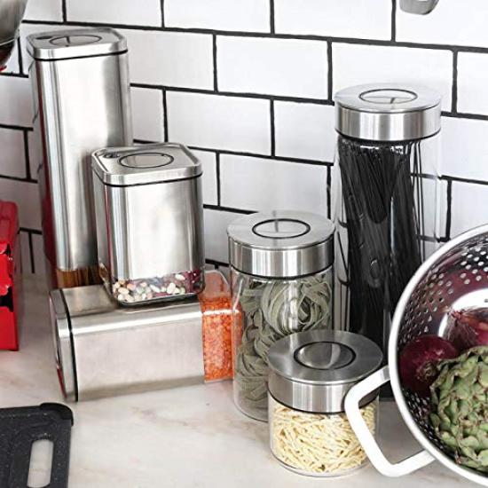 Dalton Cube Jar with Press Lid, Small, K915-1285S