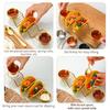 2set Taco Holder Stand With Spoon Salad Cup Rustproof Rack For Kitchen Restaurant Taco Holder Stands