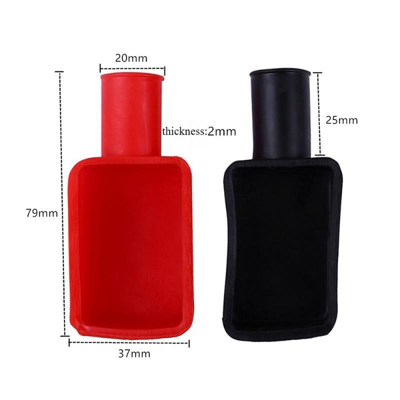 1Pair Car Battery Terminal Cover, Soft Rubber Vehicle Insulating Battery Protector, Automotive Stud Connector Top Post Cap