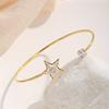 Sweet and Cool Temperament Simple and Fashionable Zirconium Five-pointed Star Glossy Bracelet Bracelet for Women