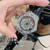 Women Watch Wheel 360 ° Rotation Five Star Hollow Full Rhinestone Female Clock Watches