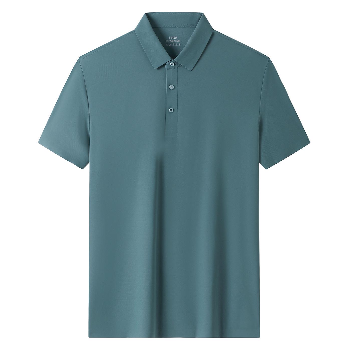 High-Tech Antibacterial Seamless Nylon Polo Shirt - Short Sleeve Corporate Workwear Tee XL