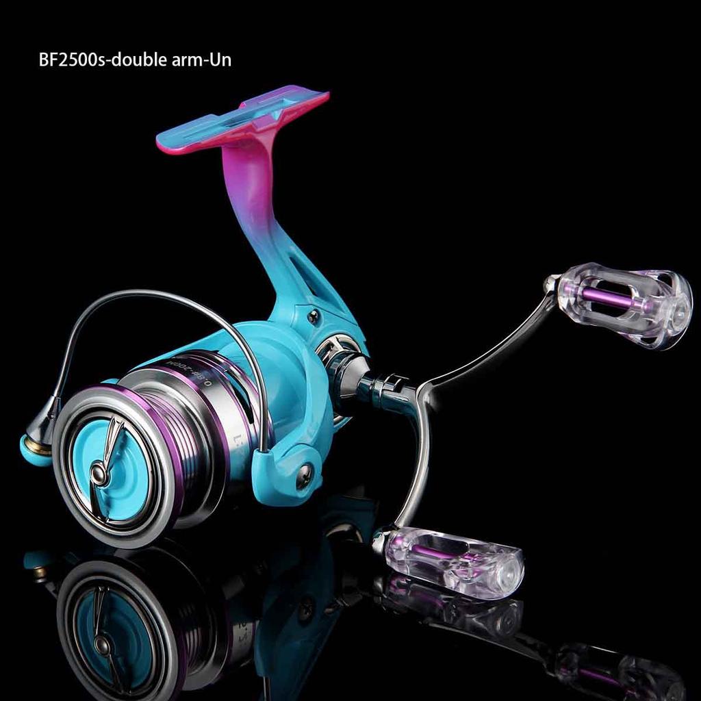 Mavllos 5.2:1 Speed Ratio Spinning Reel 3+1 Bearings + 6kg Strong Brake Aluminum Alloy Spool Crank Personalized Paint, Single or Double Crank Optional