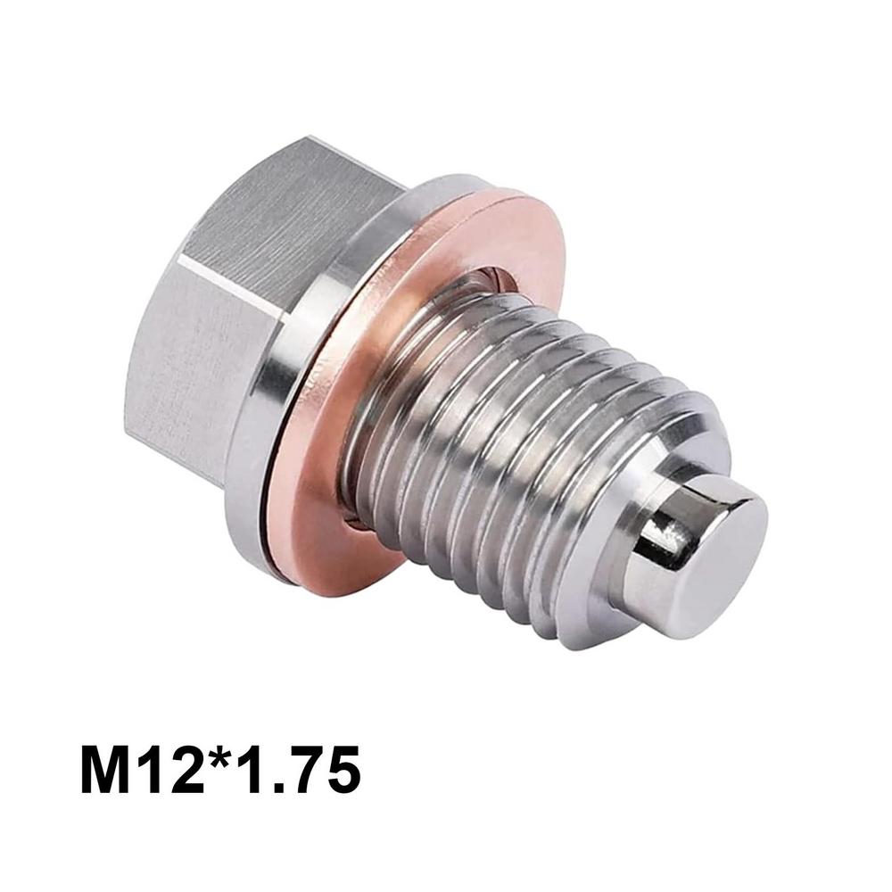 Пробка масляного поддона двигателя Магнитная пробка сливного отверстия двигателя Прочные детали двигателя Сливная пробка Сливная гайка Болт M12x1.75/M14x1.5мм Автомобиль