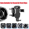 1pc Car Dashboard Smartphone GPS Gravity Bracket Air Vent 360° Rotation Phone Holder Auto Accessories for Round Air Outlet Clip