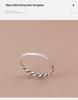 925 Sterling Silver Adjustable Twisted Ring for Women - Minimalist Index Finger Band