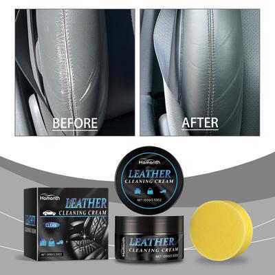 100g  Car Leather Care Paste Car Interior Leather Care Stain Removal Renovation Cleaning Paste