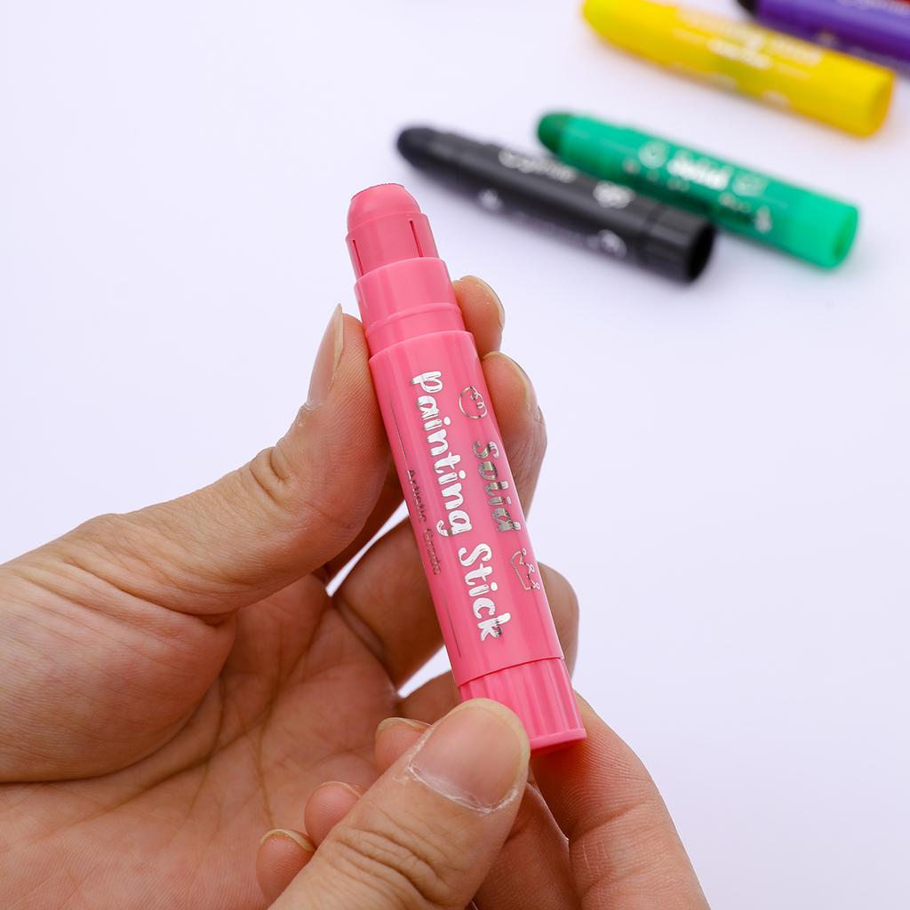 8/12 Farben Bastelfarbstifte Solider Malstift Waschbare Farbstifte Malerei Graffiti Kunst für Kinder und Schüler