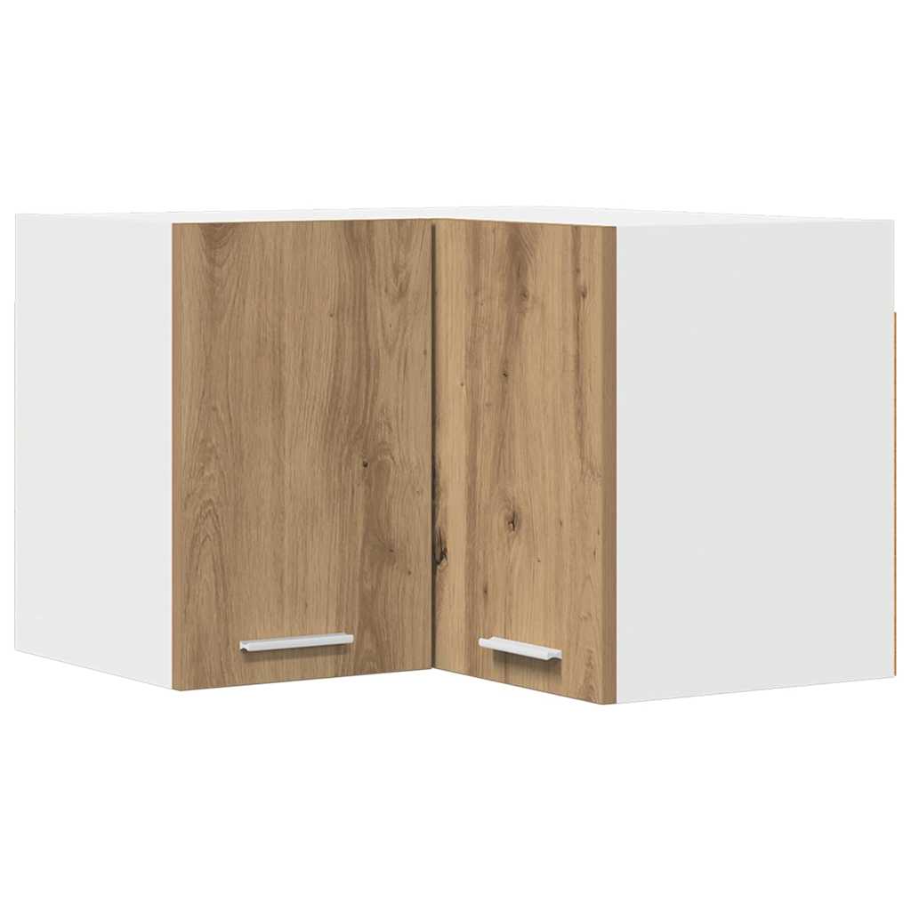 Hanging Cabinet Artisan Oak and White 57 X 57 X 40 Cm