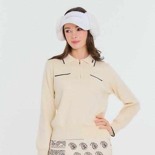 Venezia 12 Two-Pocket Knit Anorak Ivory Free/Free
