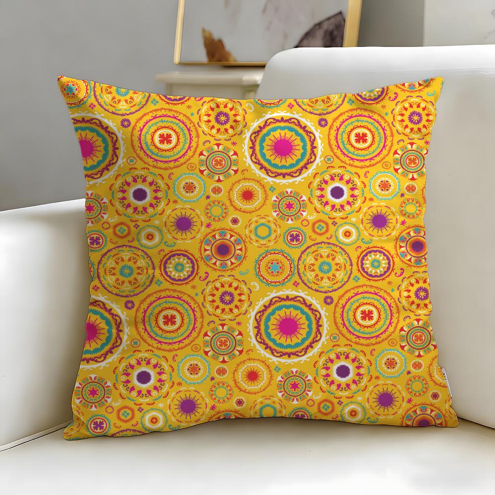 

classic pattern Indian Ethnic Pattern Cushion Cover Soft & Easy-Wash Pillow Case – Versatile for Couch, Bed, Travel and Office 30cmx30cm