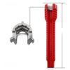 "5-in-1 Red & Yellow Sink Wrench, Water Heater & Pipe Repair Tool"