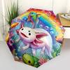1pc Fish & Axolotl Automatic Opening Folding Umbrella Outdoor Festival Gift for Fans, Travelers, Daily Use.R043
