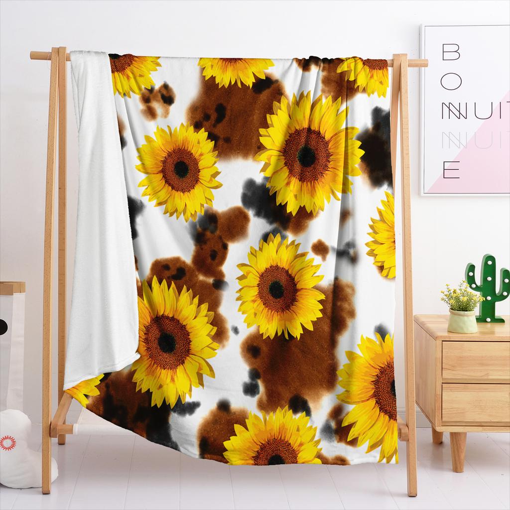 Blanket Flannel Blanket Sunflower Rugby 3D Digital Printing Blanket Blanket