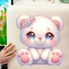 Cute Cartoon Bear Wall Stickers, Removable Self-Adhesive PVC Decals for Kids Room Nursery Bedroom Decoration