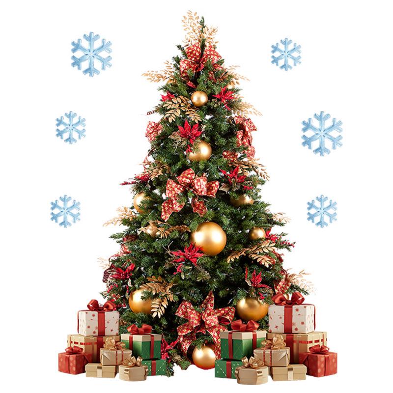 Festive Xmas Tree & Holiday Decor Window Stickers