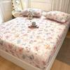 100% Cotton Fitted Sheet Protector Mattress Anti-Slip Bed Cover Modern Minimalist Style 90x190cm To 200x220cm
