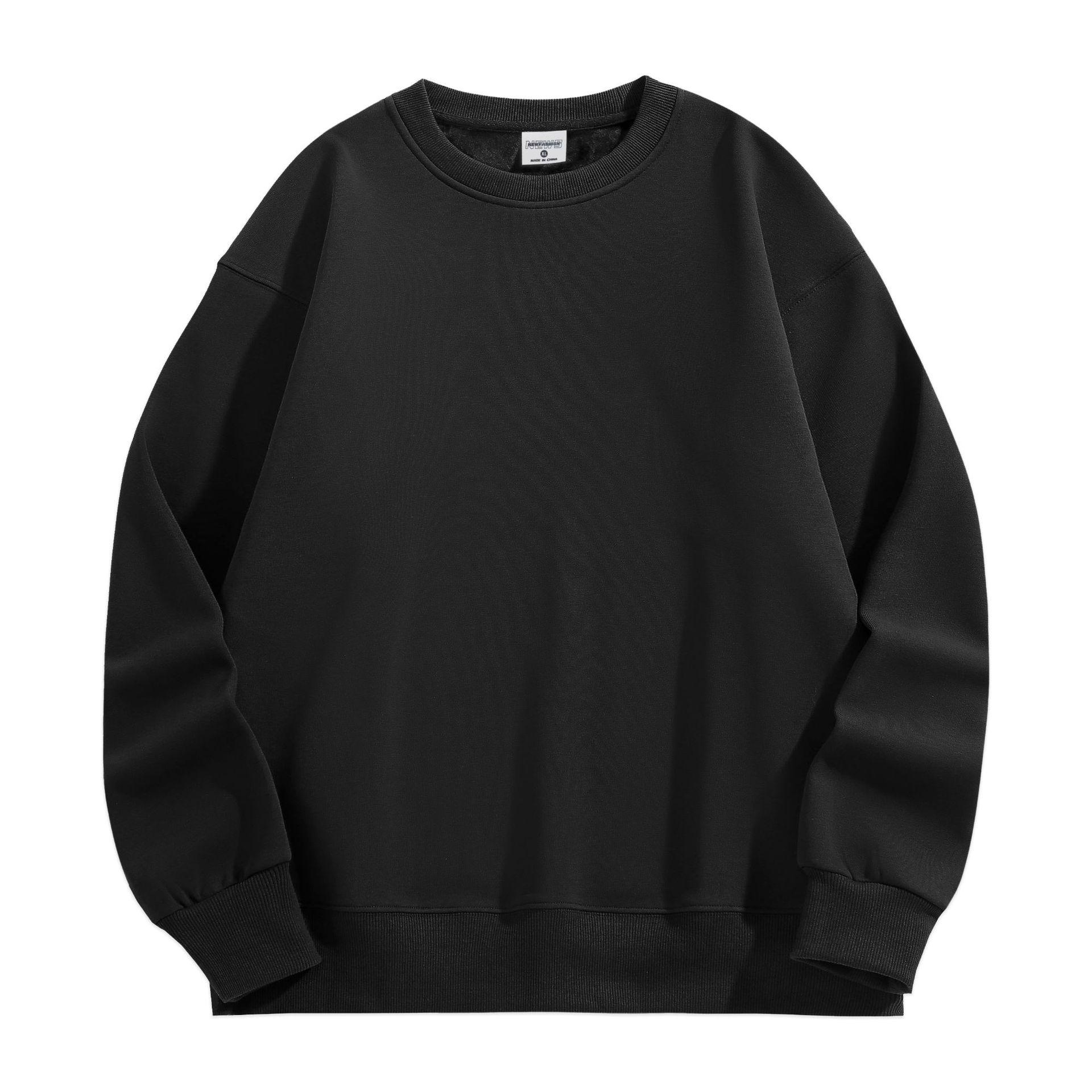 American Trendy Sherpa Lined Drop Shoulder Hoodie - Men s Autumn Winter Plus Velvet XS