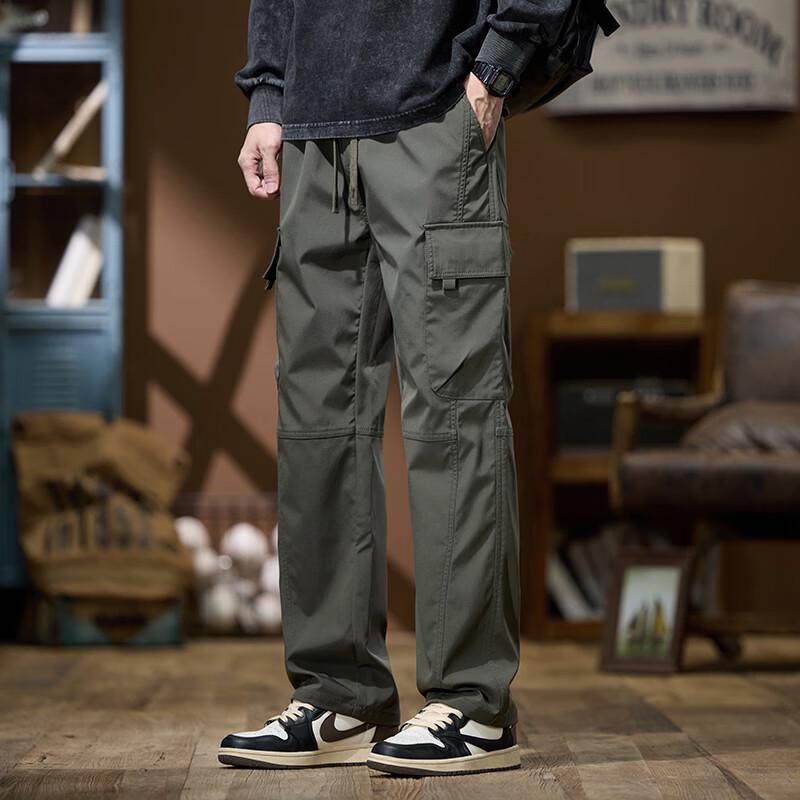 

Playboy Men s Autumn/Winter Straight-Leg Casual Cargo Pants 3XL