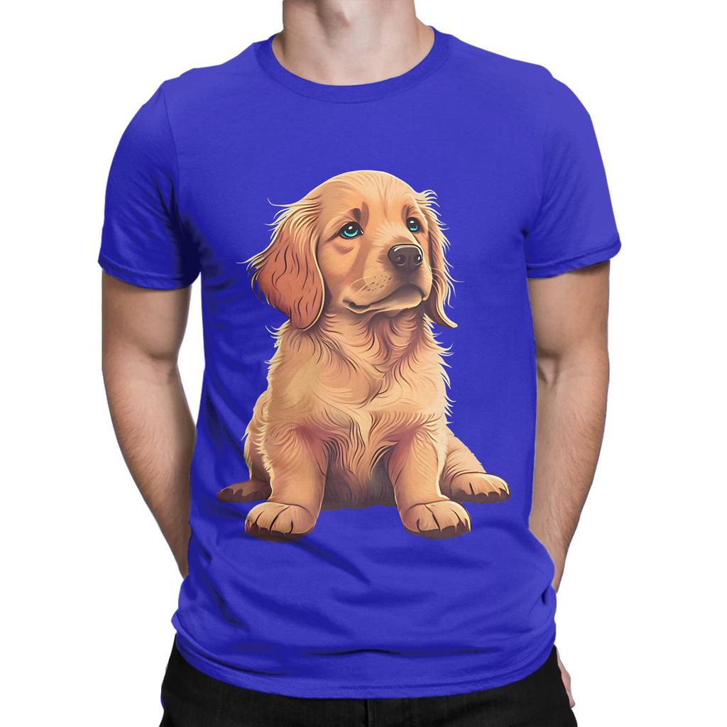 Cute Golden Retriever Graphic 100 Cotton TShirt Gloden Retirever Tops Tees For Unisex