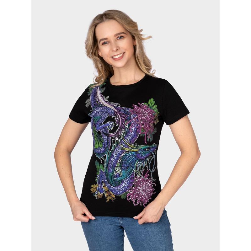 

Летняя женская футболка с круглым вырезом и короткими рукавами с модной 3D-печатью 2XL