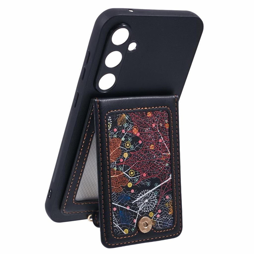 For Samsung Galaxy S24 FE Phone Case with Galaxy Card Bag Kickstand RFID Blocking