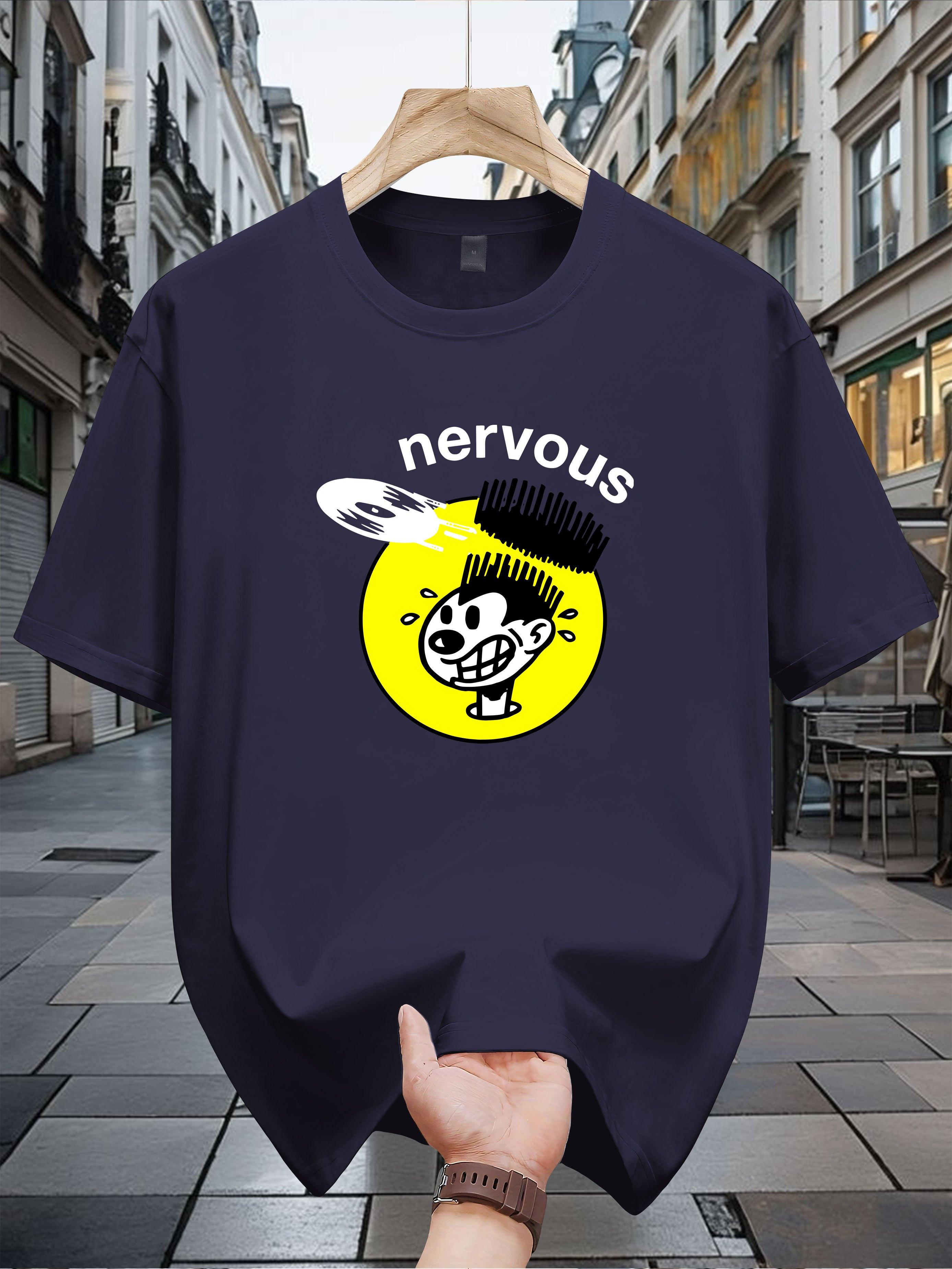 Nervous Graphic T-shirt -Cotton M