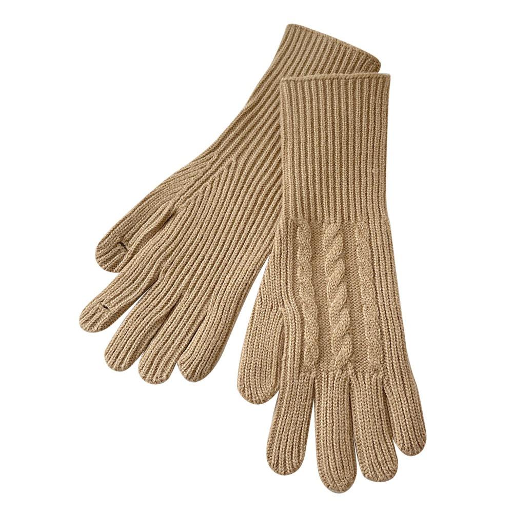 

Сенсорные шерстяные перчатки удлиненной версии, лыжные перчатки, вязаные перчатки, зимние виды спорта на открытом воздухе хаки