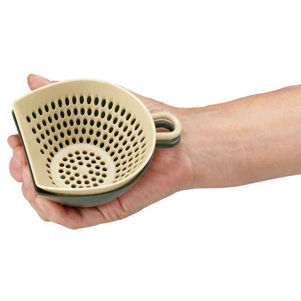 Pearl Kinzoku Pearl Uh 4716 [scoop Bowl Colander Set Mini Size Olive X Beige Captain Stag]