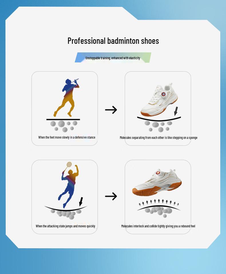 Unisex Kids' Breathable Badminton Shoes, Shock-Absorbing Sports Footwear for Youth Competition and Training