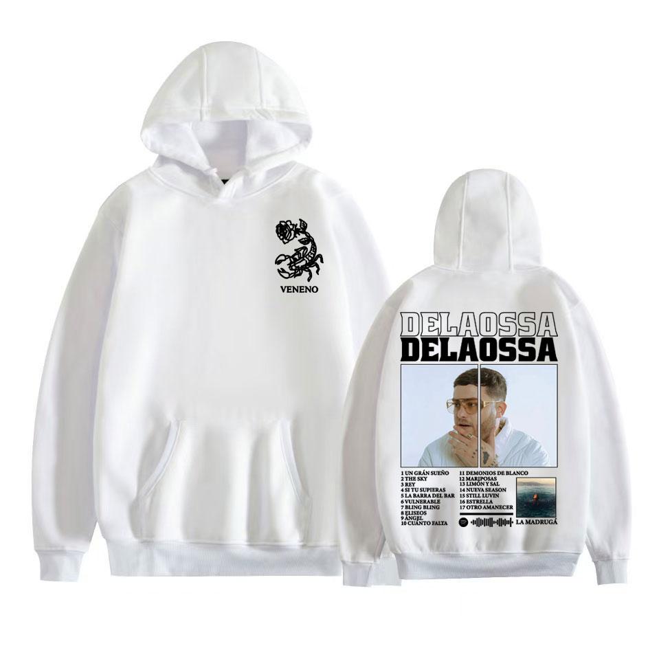 Rapper Delaossa Album Tour 2025 Merch Hoodies Men's Women Harajuku Hip Hop Pop Music Sweatshirts Casual Comfort Oversized Hoodie
