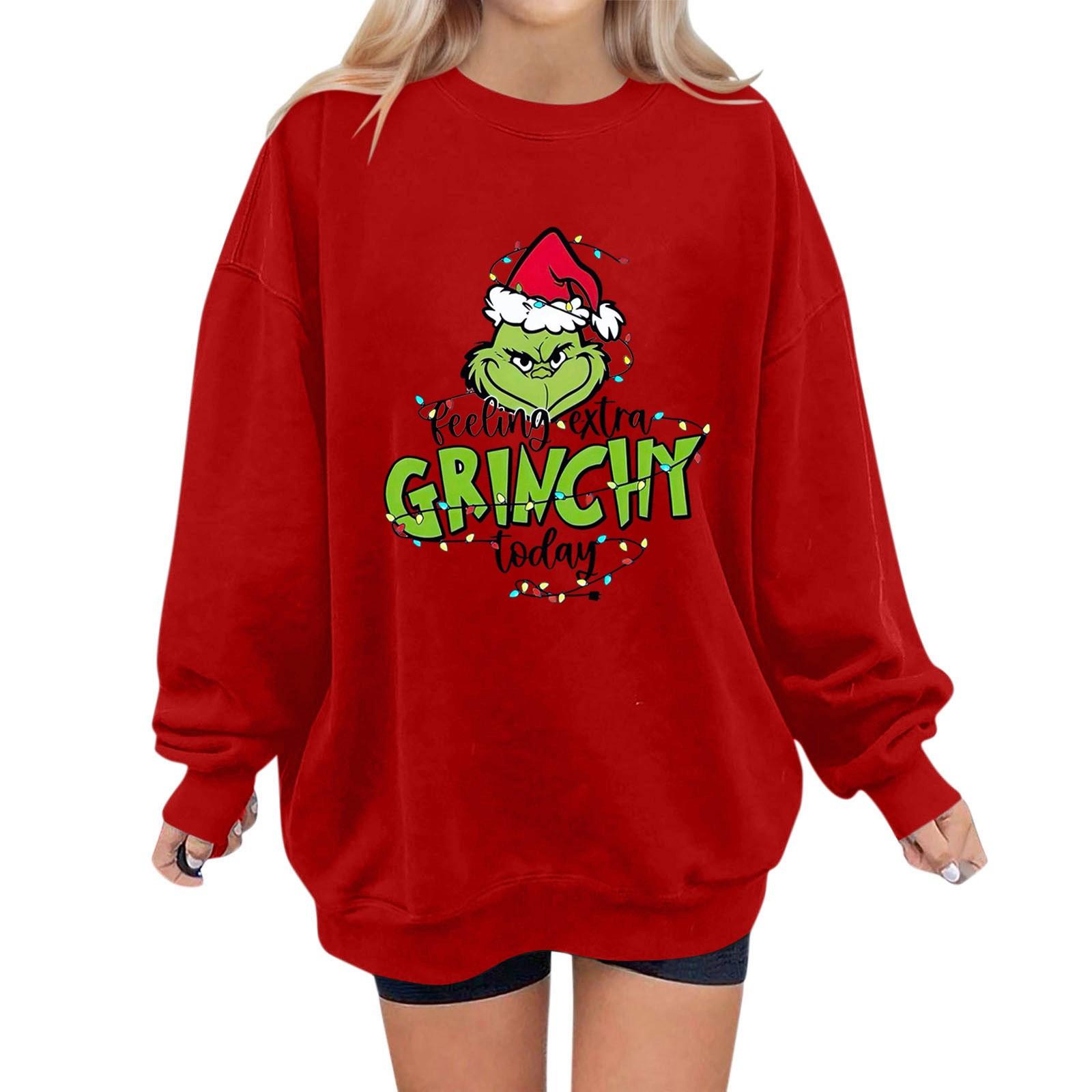 

Women s Fashion Daily Versatile Casual Sweatshirts Long Sleeve Printed Top Sweatshirts S червоний