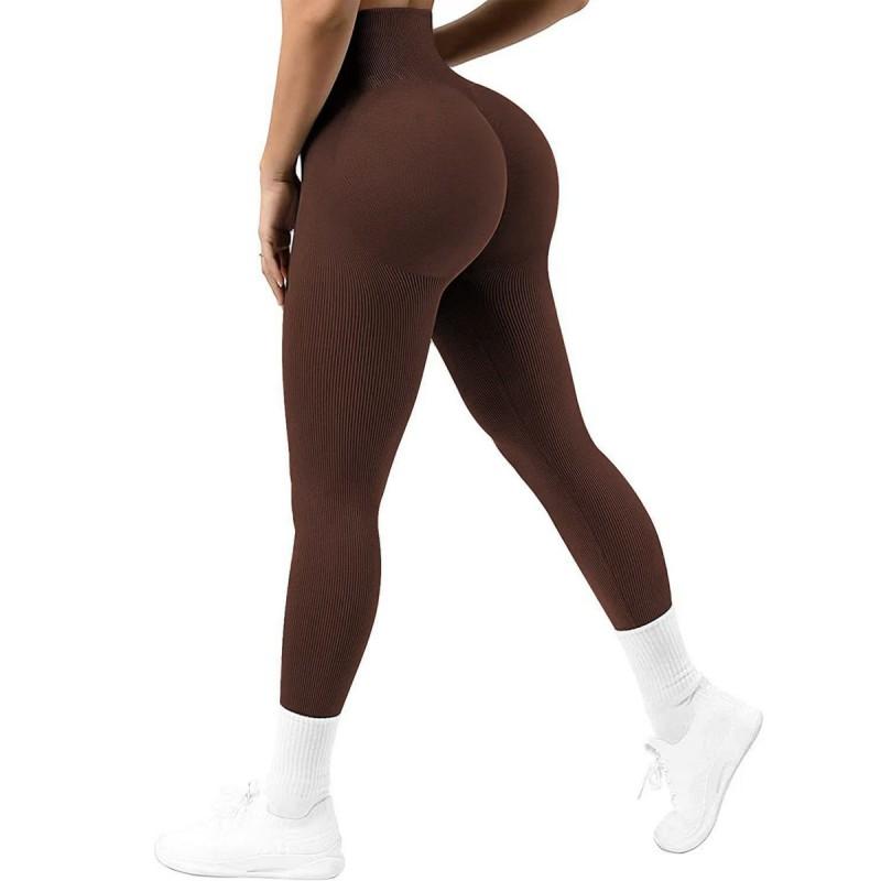 High-Waisted Seamless Knit Yoga Leggings Women Ultra Stretchy Fitness Pants Tummy Control Butt Lift Ideal Gym Running