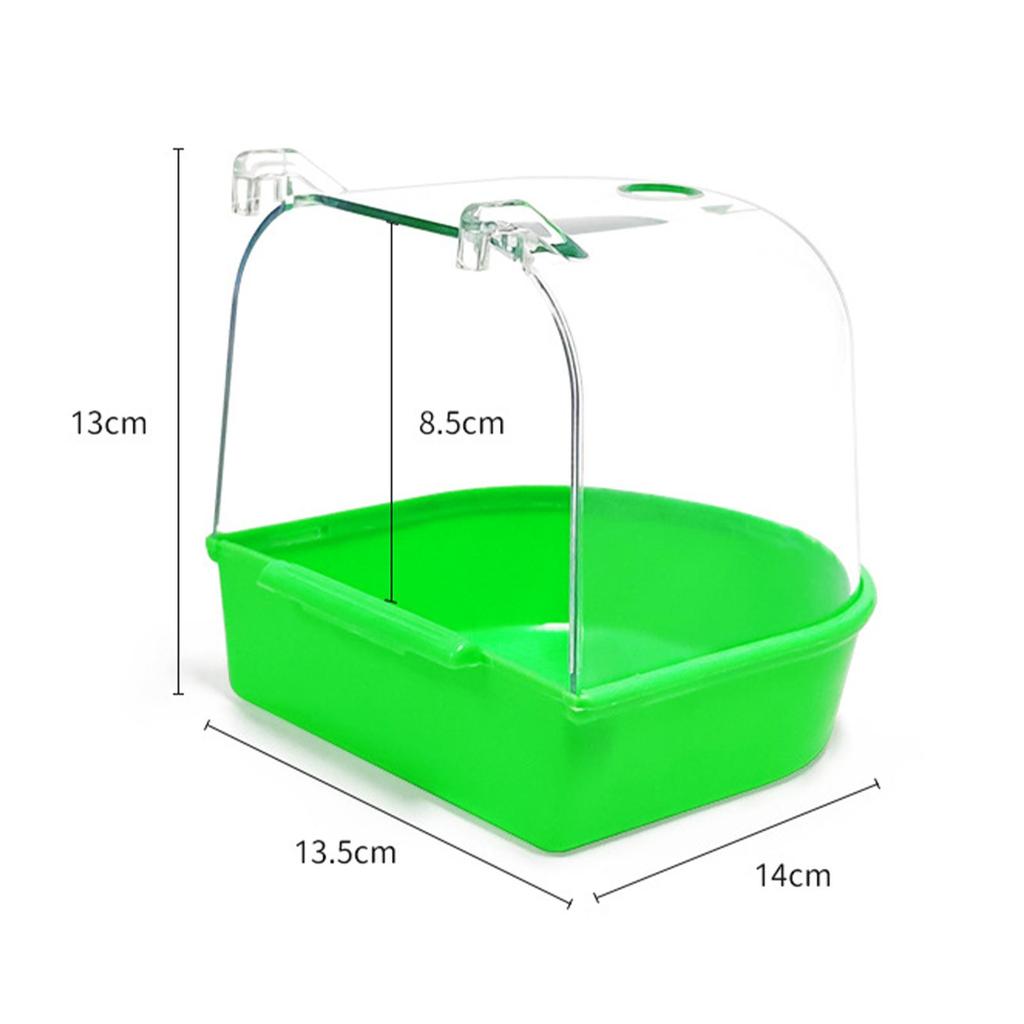 Bird Bath Box Bird Bathtub Birds Parrot Bath House Hanging Bath Tub for Lovebirds Budgie Budgerigar Water Bowl Cockatiel