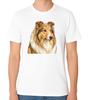 Rough Collie Dog Portrait Unisex T-Shirt Cute Herding Dog Lover Tee