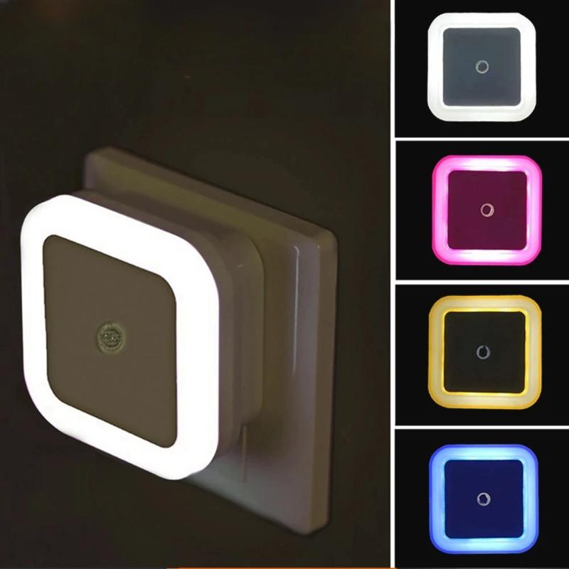 1/2PCS Veilleuse sans fil LED à détecteur de mouvement Lampe de nuit Chambre d'enfant Table de chevet Éclairage de placard Lampes à prise UE/US
