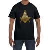 Prince Hall Gold Square  Compass Masonic TShirt 100 Cotton ONeck Summer Short Sleeve Casual Mens Tshirt Size S3XL