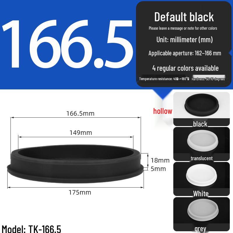 Black High-Temperature Resistant T-Shaped Silicone Stopper - Round Hole Rubber Gasket & Shock-Absorbing Blind Plug