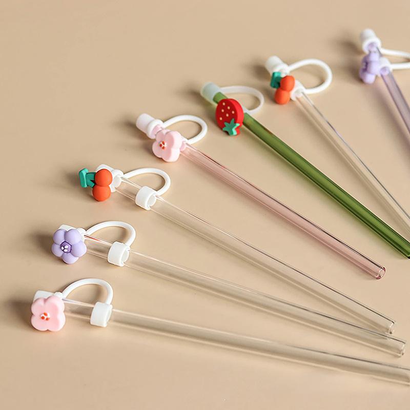 Silicone Sealing Straw Plug Reusable Drinking Dust Cap Cartoon Plugs Tips Cover Suit Kitchen Cup Diy Accessories