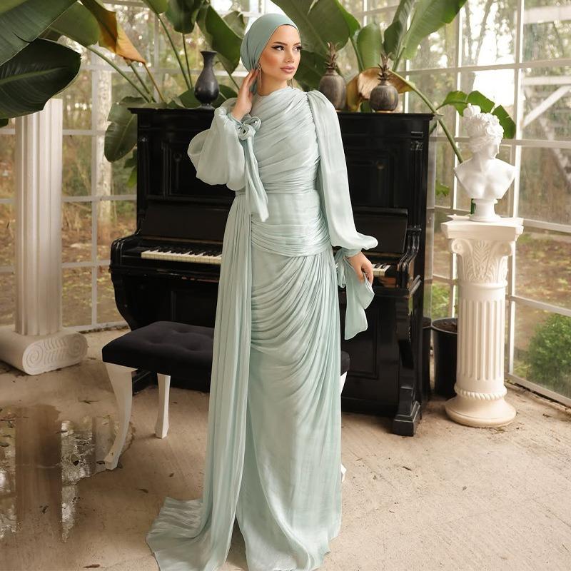 New European and American Women's Clothing High Fashion Slim Fit But I In Pleated Dress