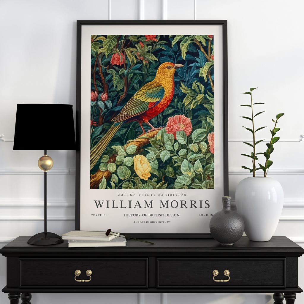 Neutral William Morris Poster Picture Botanical Animals Canvas Prints Vintage Wall Art Decorations for Living Room Exhibition