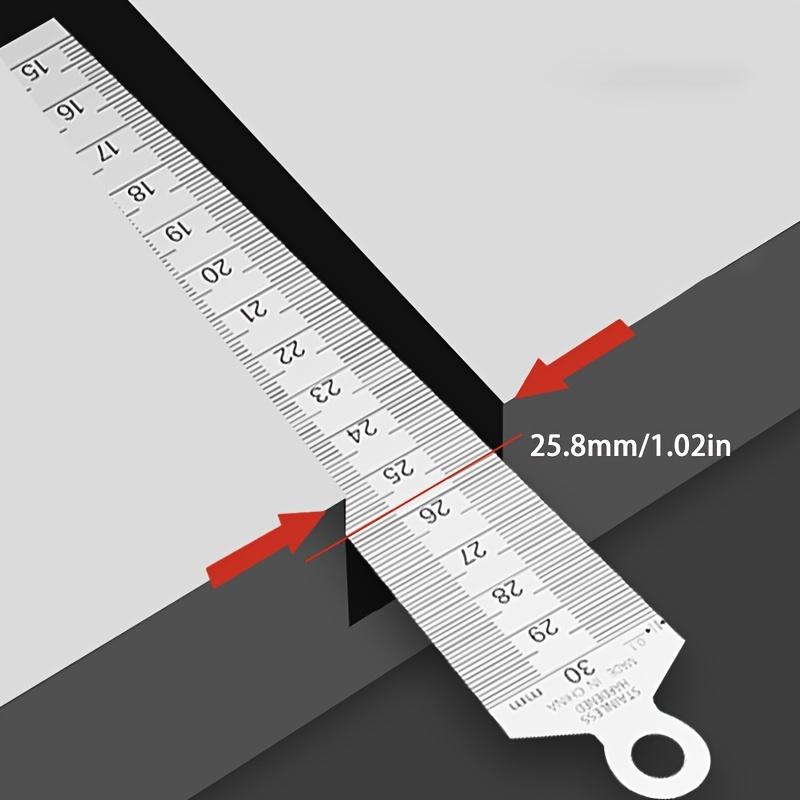 4pcs Stainless Steel High Precision Gap Ruler, Wedge Stopper Tapered Bore Gauge, Internal Diameter Sizing Gauge