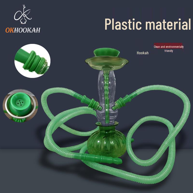Eco-Friendly Portable Double-Tube Hookah for Bars & Nightclubs