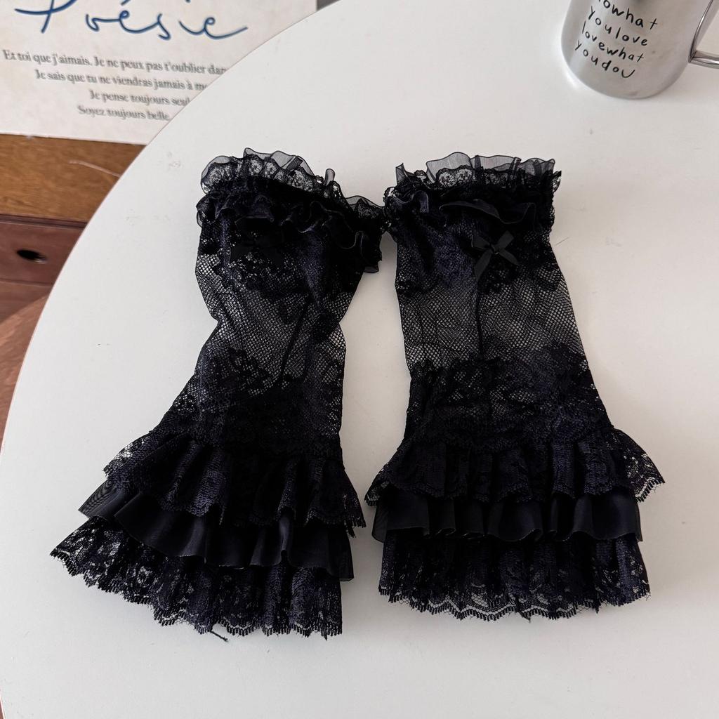 1 Paar Europäischer Damenhafter Stil Weißes Spitzenmanschetten Falscher Kragen Damenbekleidungszubehör Hochzeitskleid Dekorativer Ärmel