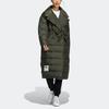 adidas Originals Pillow Coat With Large Lapel And Tie Mid-Length Down Jacket Women Outerwear Olive H64732