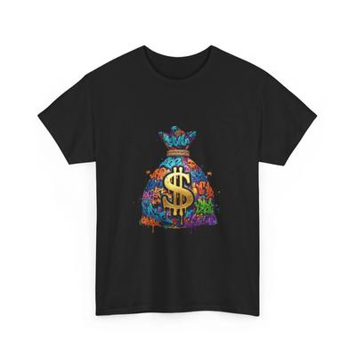 Graffiti Money Bag T-Shirt | Street Art Dollar Sign Tee, Cash Flow T-Shirt Gift